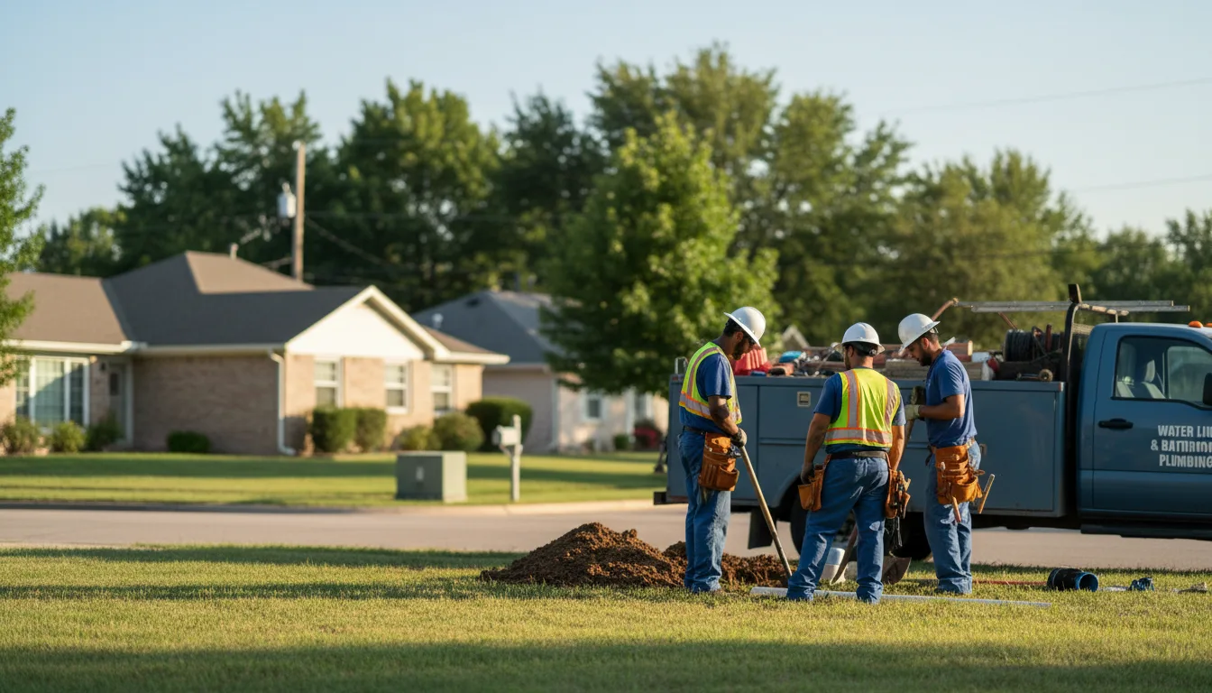Residential water line and bathroom plumbing service in Puyallup, WA